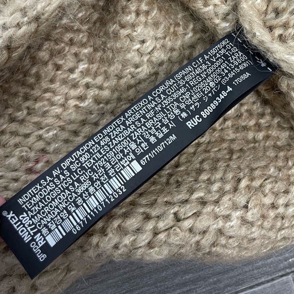 ZARA Chunky Open Knit Cropped Slouchy Boxy Sweater Round Neck Wool Mohair Blend - Picture 14 of 16